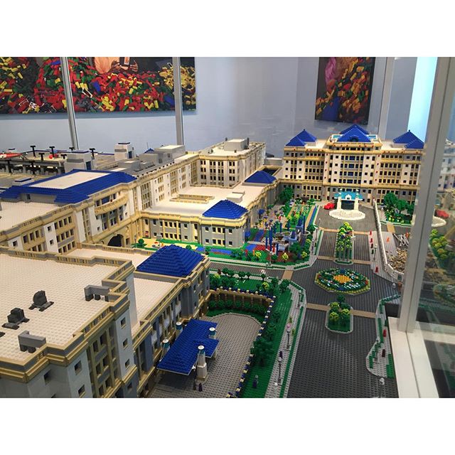 Lego recreation of Cook Children's hospital at Cook Children's hospital.