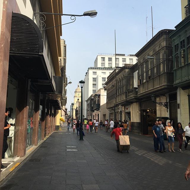Street in city center of Lima