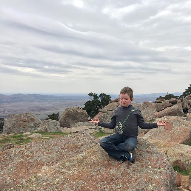 Hero “meditating” on top of Mt Scott.