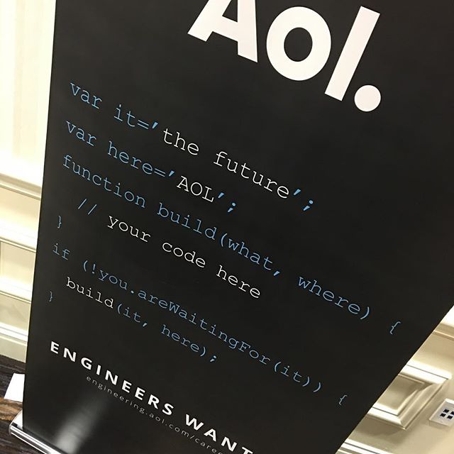 Me: Why are you at a PHP conference with JavaScrupt on your banner? Aol: It's not JavaScript, it's MarketScript. Me: Touch�