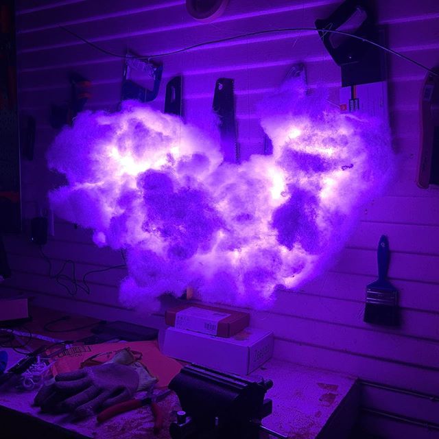 @goldsounds created "the cloud" in his workshop