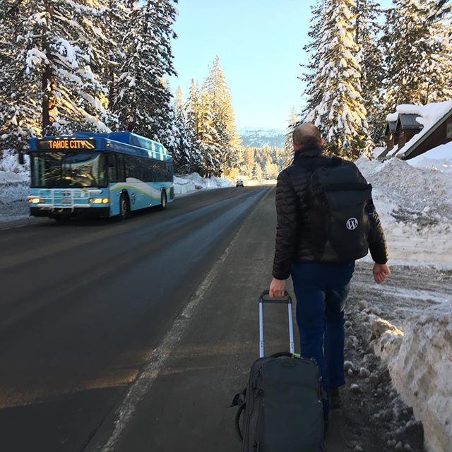 See you later Lake Tahoe. Heading to the airport shuttle with @enejbajgoric