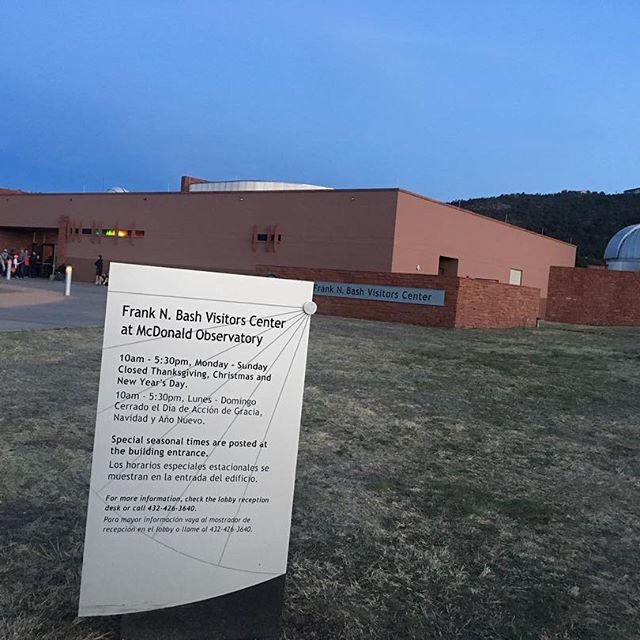 Last planned stop of the trip was McDonald Observatory in west Texas where we went to a star party.