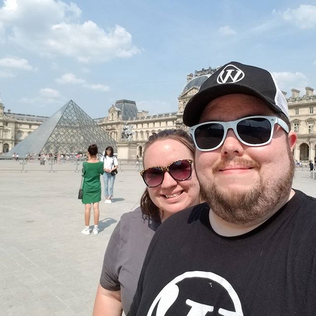 Sara and I at the Louvre.