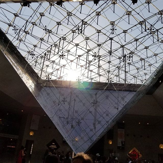 One of the pyramids at the Louvre.